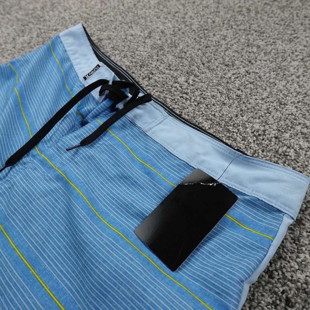 NEW Hurley Shorts Mens 30 Blue Drawtring Hybrid Skate Surf Board Swim Trunks Y2K